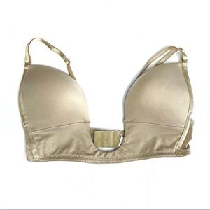 Ornella beige Deep U Plunge bra size 34D